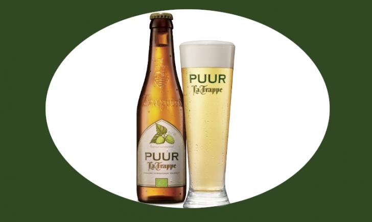 La trappe puur flesje en glas